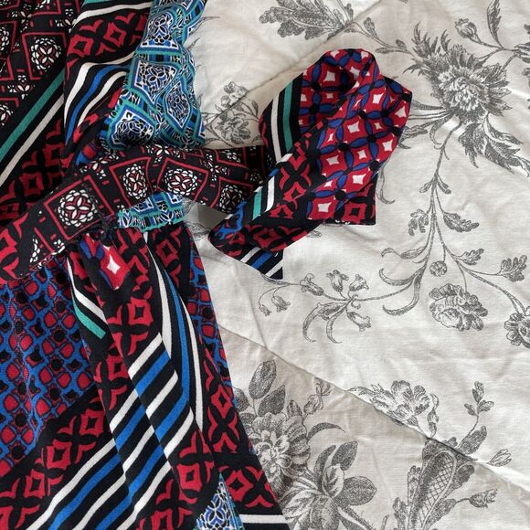 Calvin Klein Tank Maxi Sundress Women's Medium Grecian Geometric Print with Belt - Picture 12 of 16